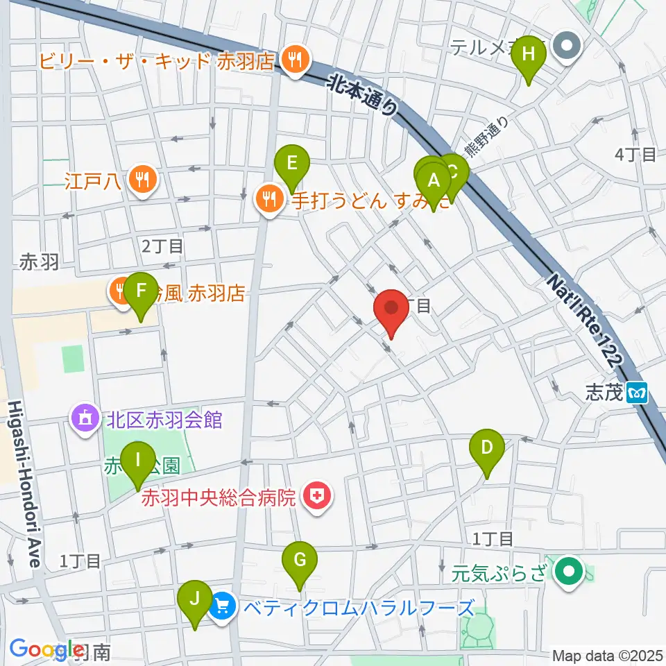 ドルチェ音楽学園周辺のホテル一覧地図