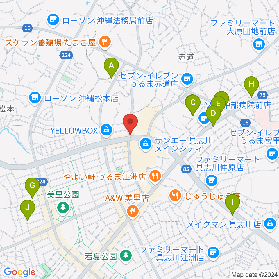 音楽教室ヒラソル周辺のホテル一覧地図