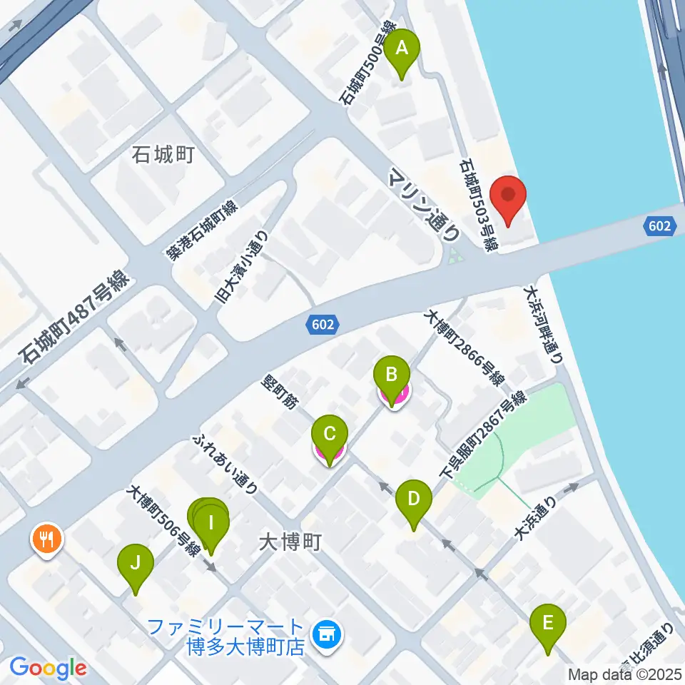 福岡スクールオブミュージック&ダンス専門学校周辺のホテル一覧地図