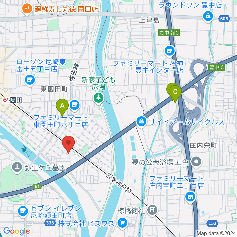 Shineヴォーカル教室周辺のホテル一覧地図