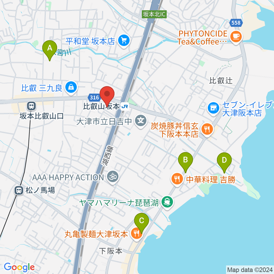 スタジオピッコロ周辺のホテル一覧地図