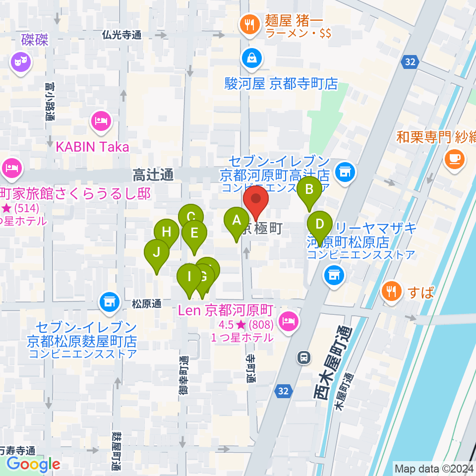 京都メゾピアノ音楽教室周辺のホテル一覧地図