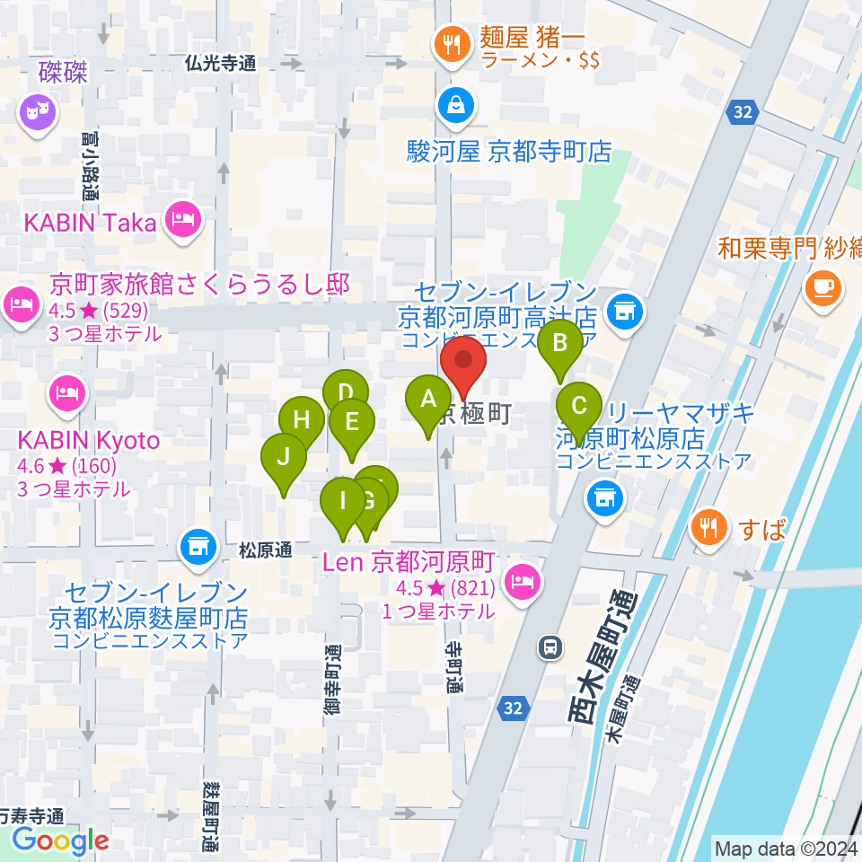 京都メゾピアノ音楽教室周辺のホテル一覧地図