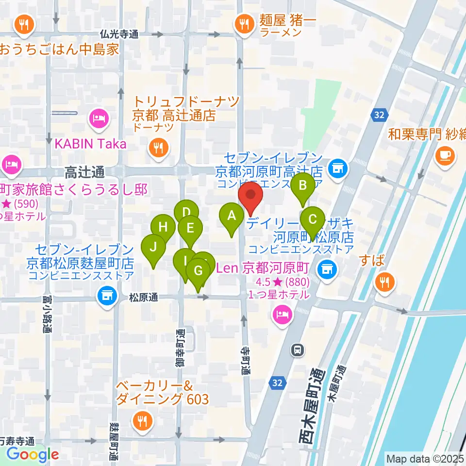 京都メゾピアノ音楽教室周辺のホテル一覧地図