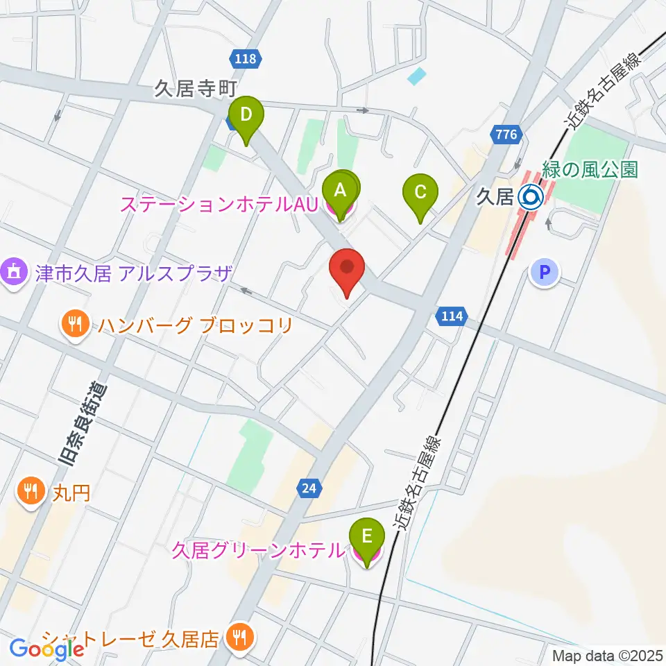 フミヤ楽器周辺のホテル一覧地図
