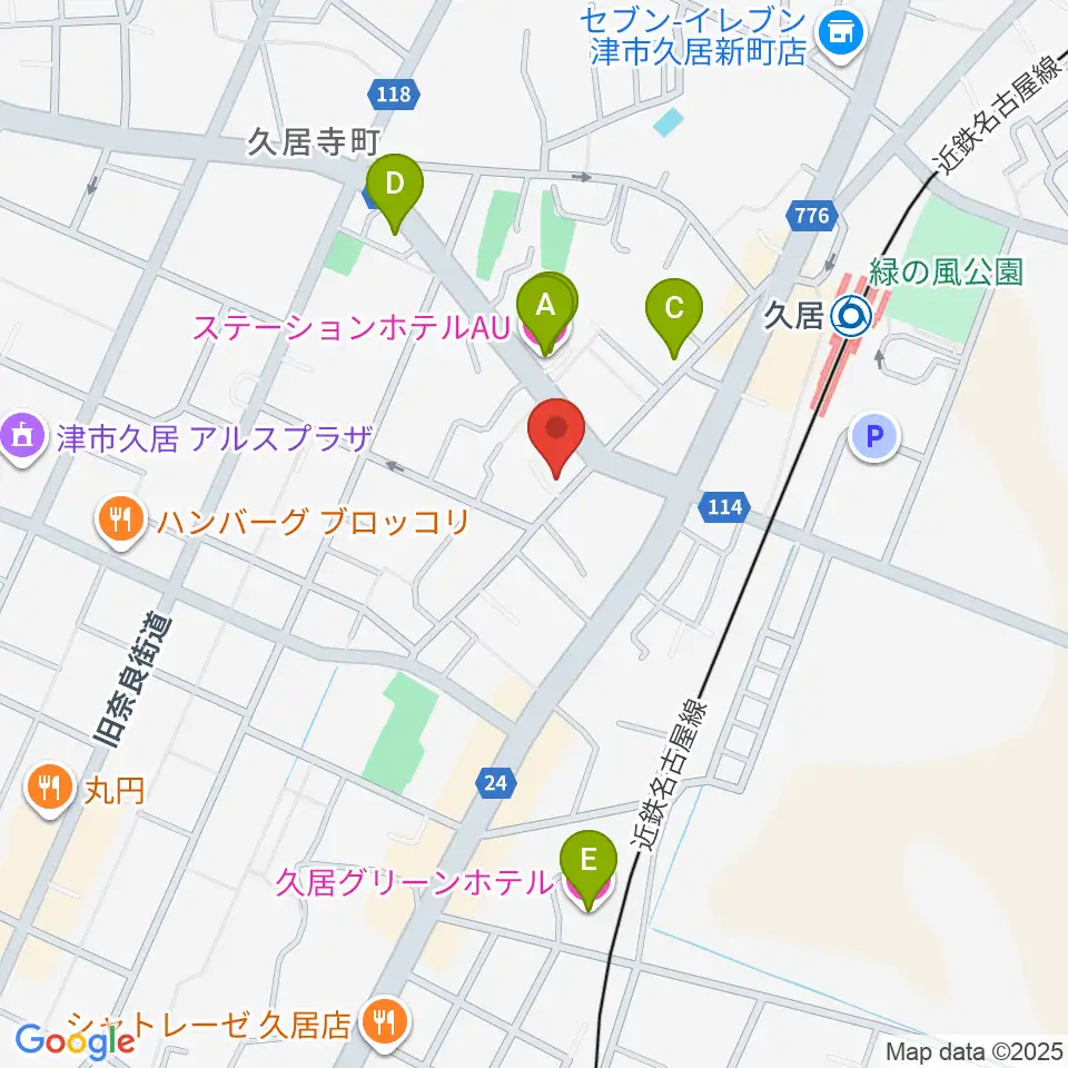 フミヤ楽器周辺のホテル一覧地図