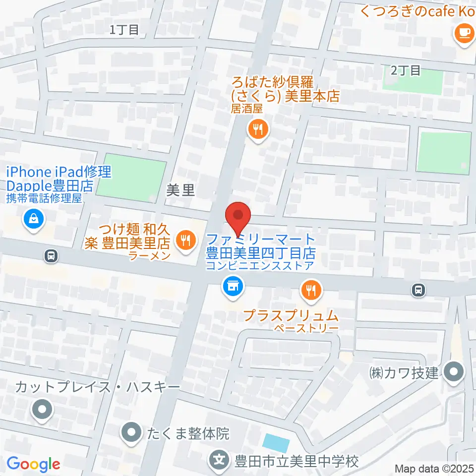 豊田ミュージックアカデミー周辺のホテル一覧地図