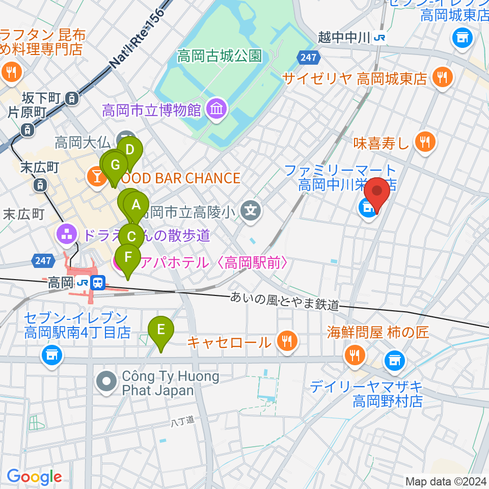 クリス音楽院周辺のホテル一覧地図