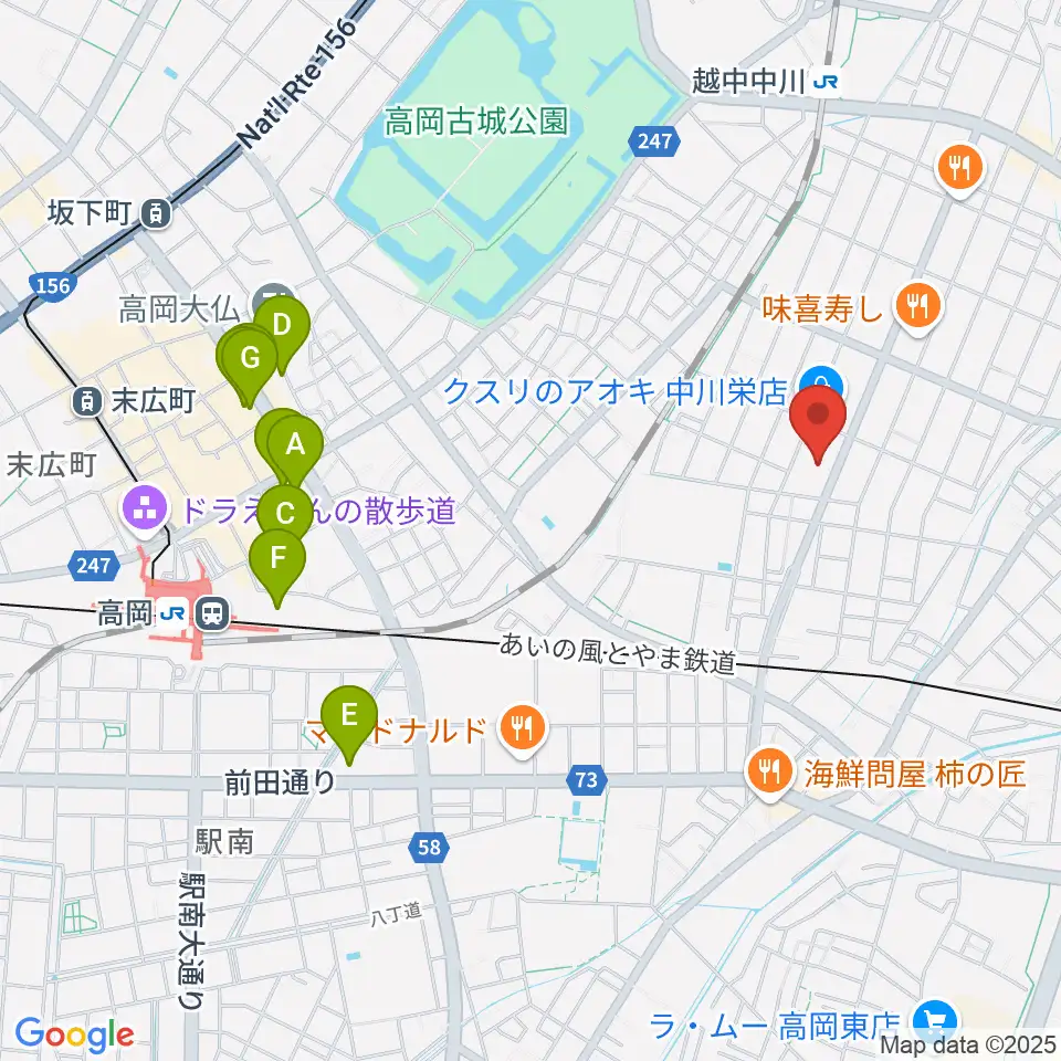 クリス音楽院周辺のホテル一覧地図