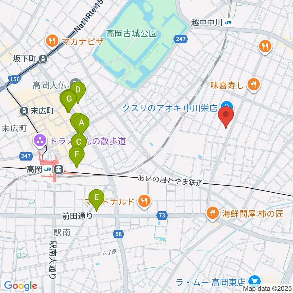クリス音楽院周辺のホテル一覧地図