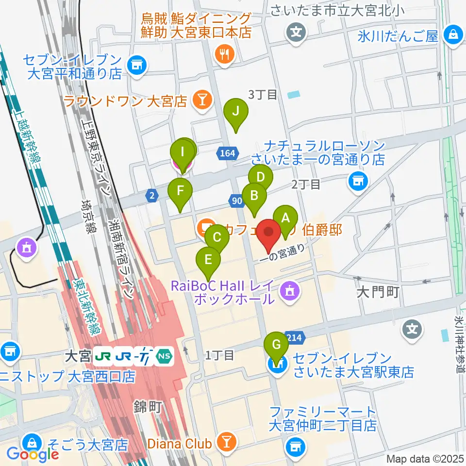 小島ギタースクール周辺のホテル一覧地図