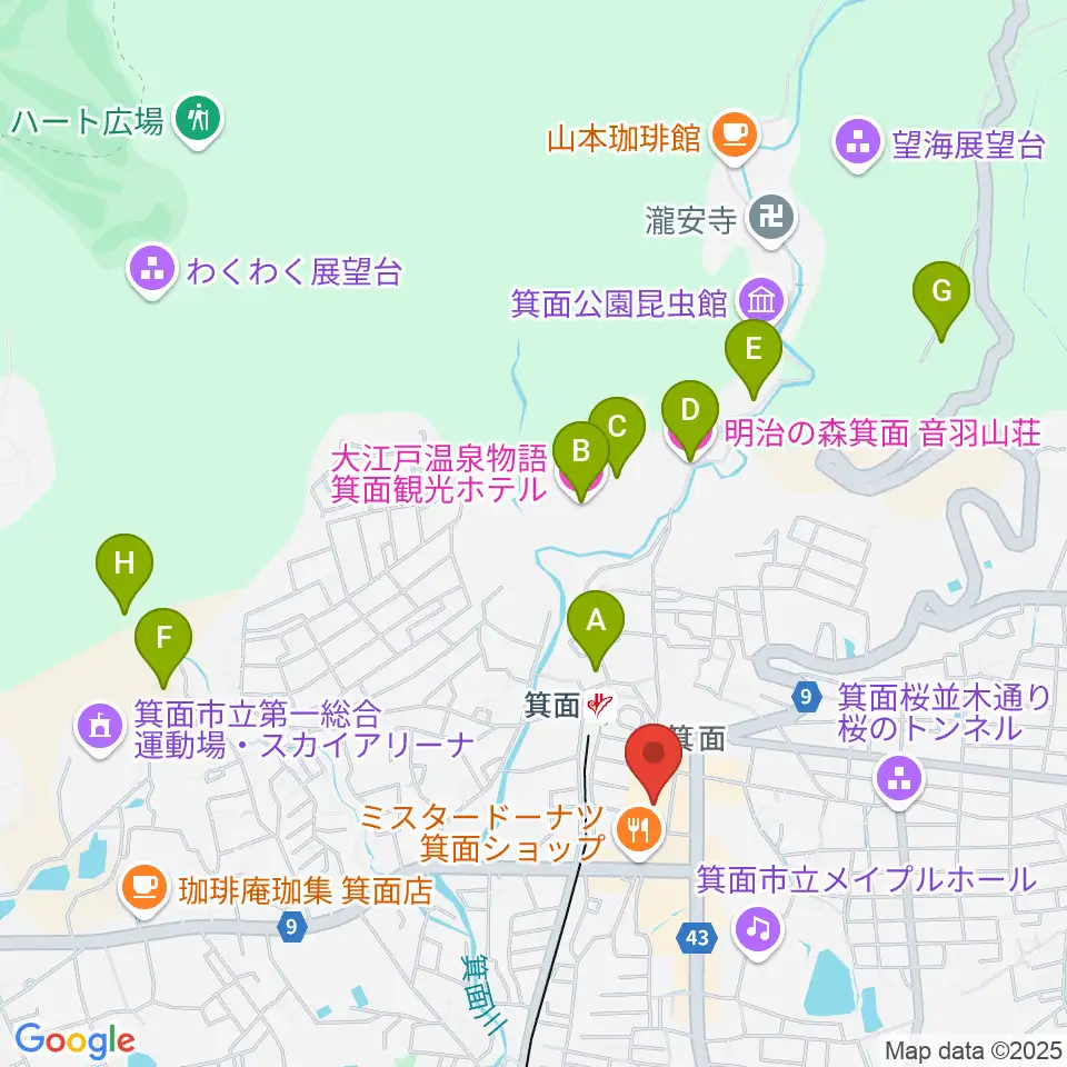 ミュージックドリーム音楽教室周辺のホテル一覧地図