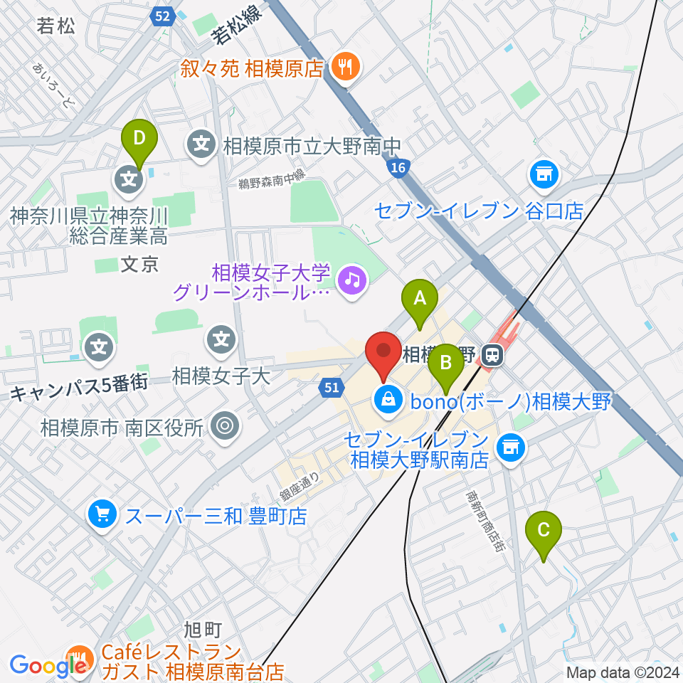 ミュージックスクール・スタジオグルーヴ周辺のホテル一覧地図