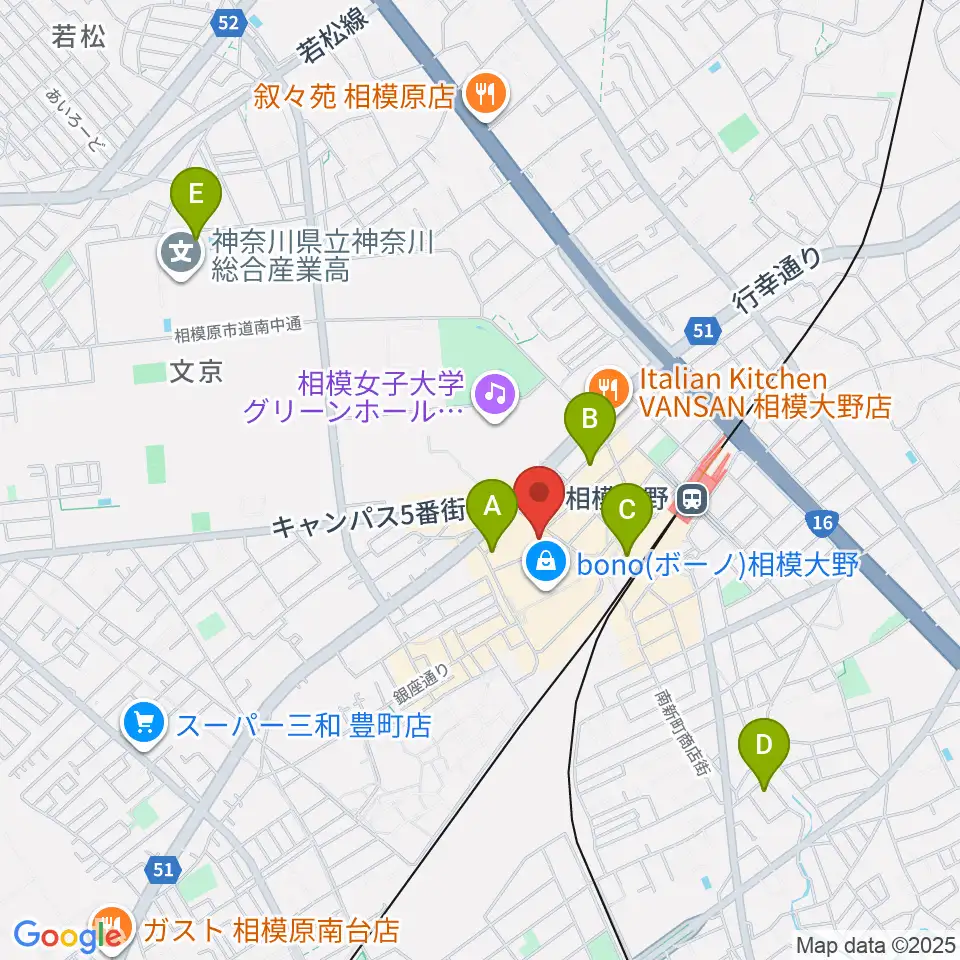 ミュージックスクール・スタジオグルーヴ周辺のホテル一覧地図