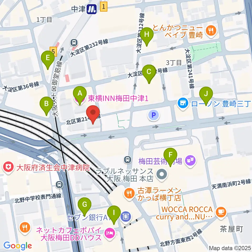 ESPエンタテインメント大阪周辺のホテル一覧地図