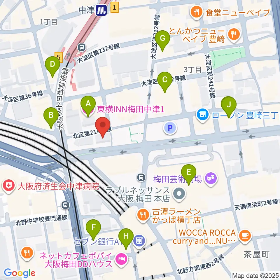 ESPエンタテインメント大阪周辺のホテル一覧地図