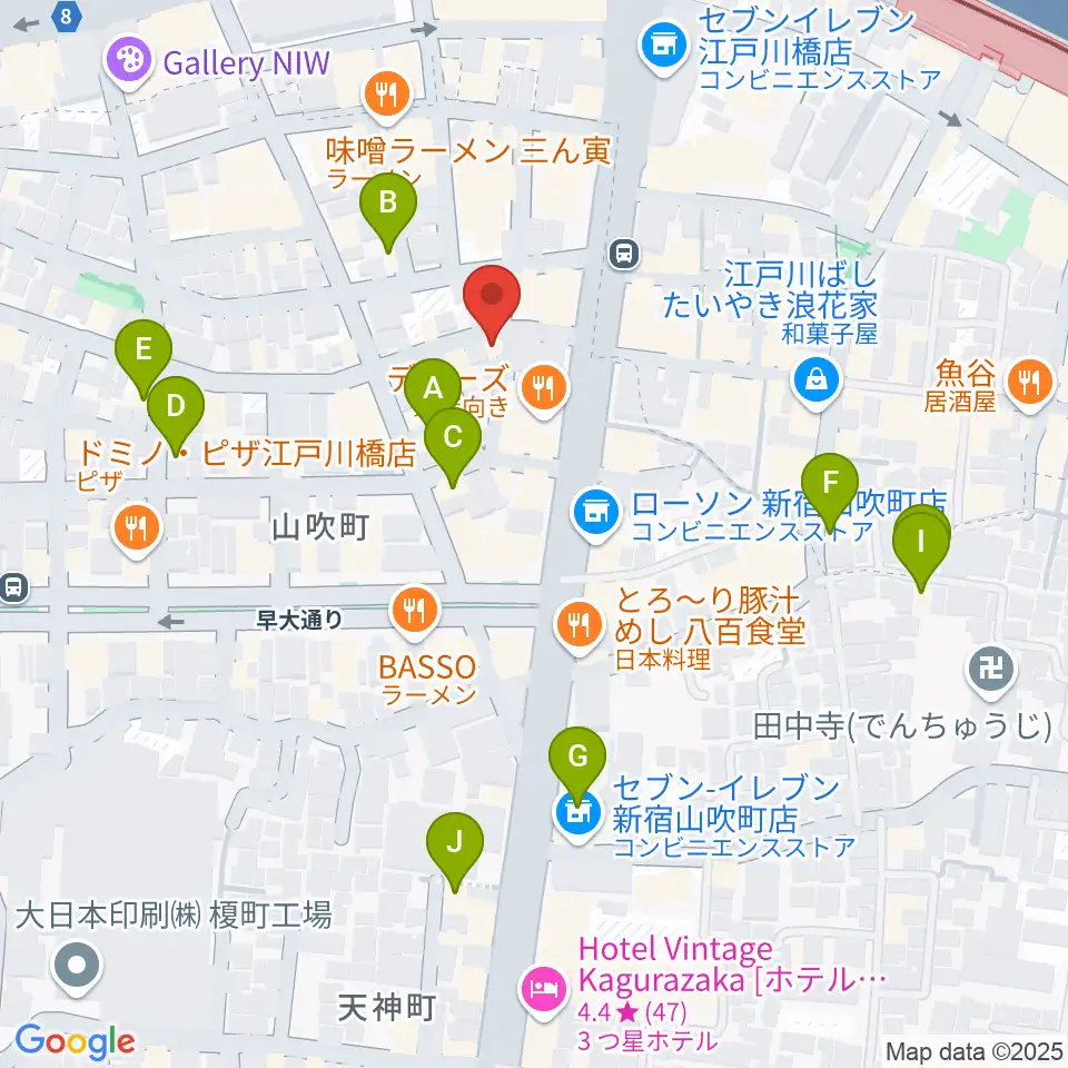 BEC音楽教室周辺のホテル一覧地図