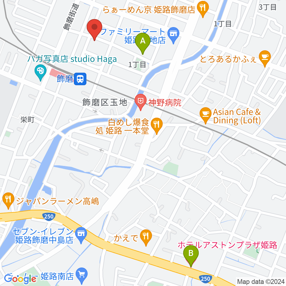 なるせ音楽教室周辺のホテル一覧地図