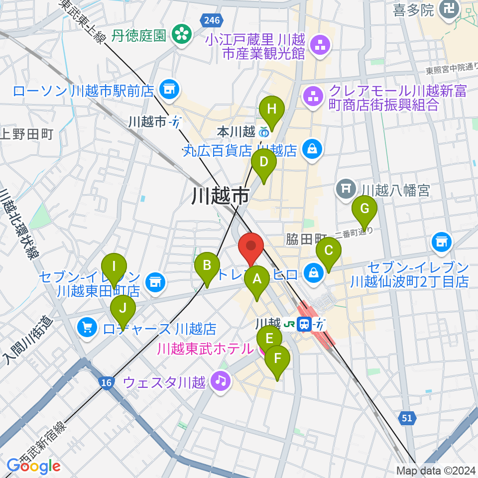 トミースマイル音楽教室周辺のホテル一覧地図