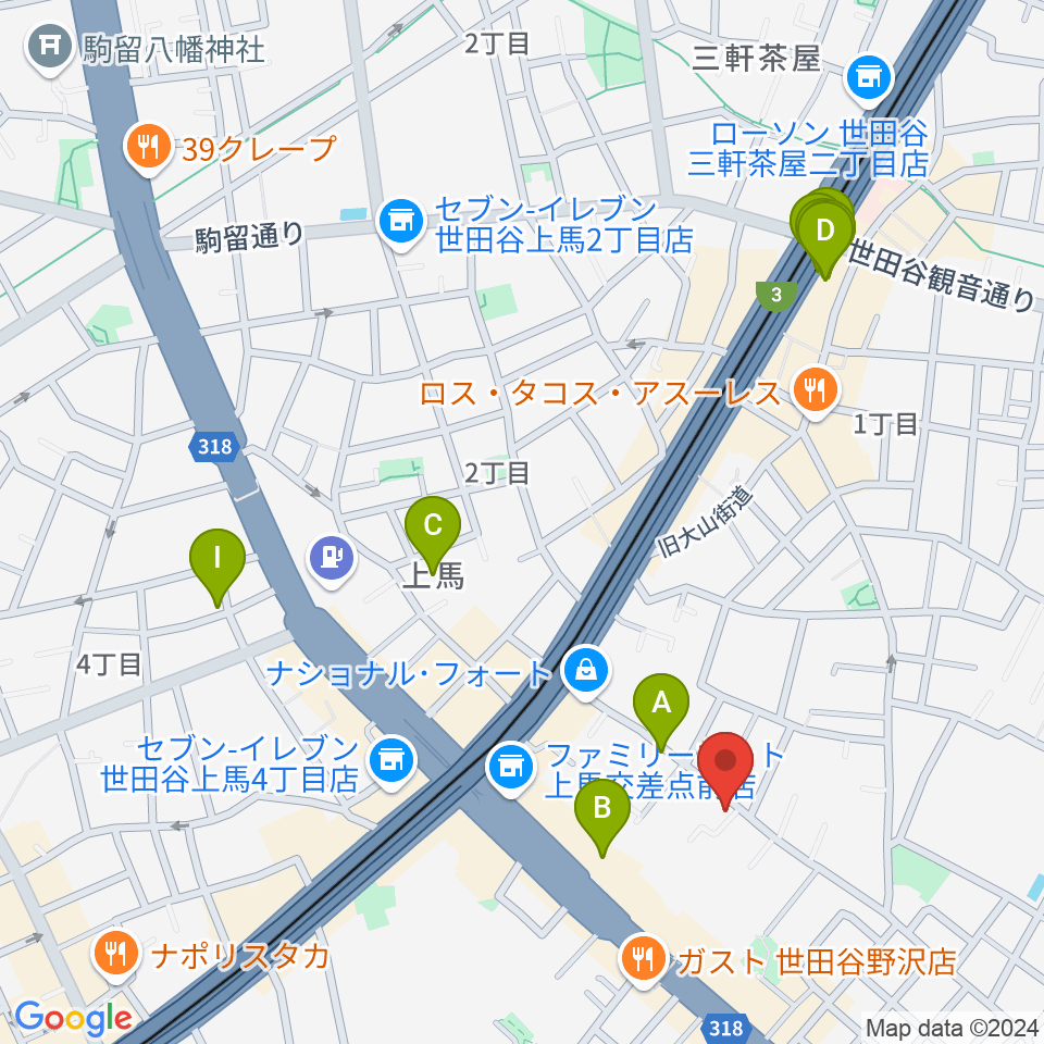 ワンヴォイスミュージックスクール周辺のホテル一覧地図