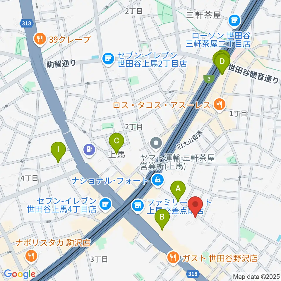 ワンヴォイスミュージックスクール周辺のホテル一覧地図
