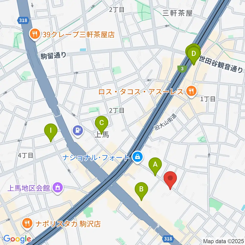 ワンヴォイスミュージックスクール周辺のホテル一覧地図