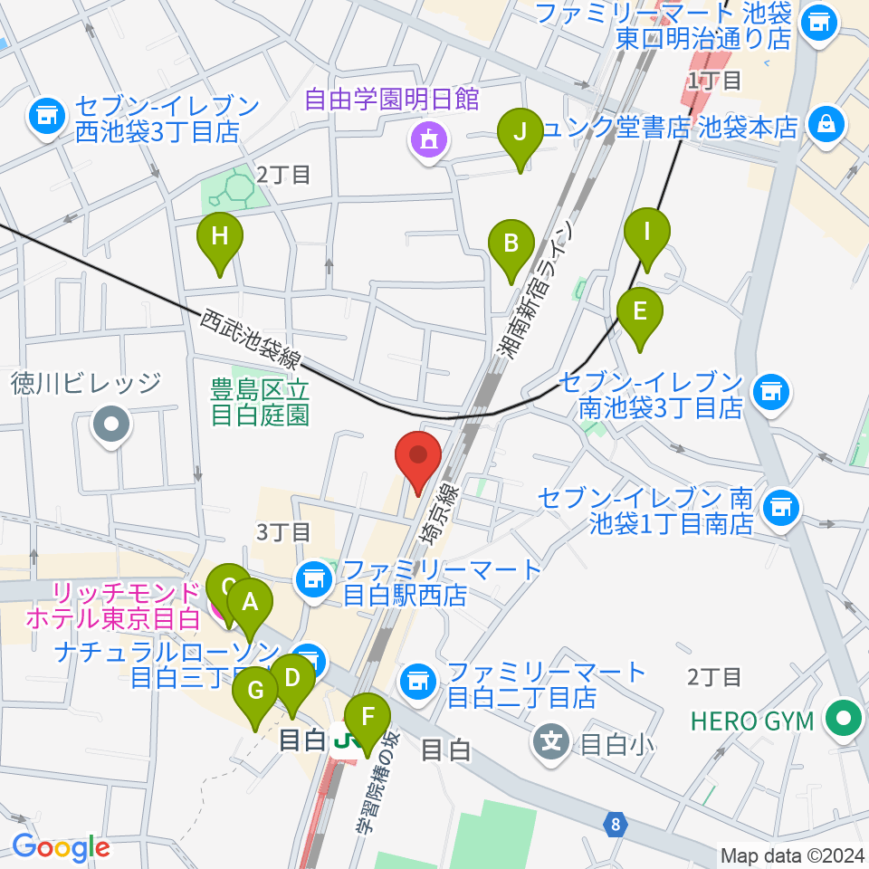 グランキャンミュージック周辺のホテル一覧地図