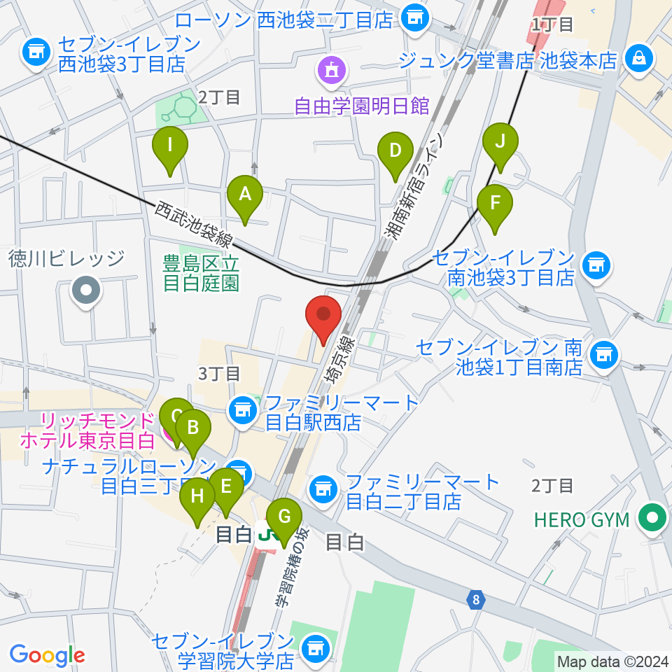 グランキャンミュージック周辺のホテル一覧地図