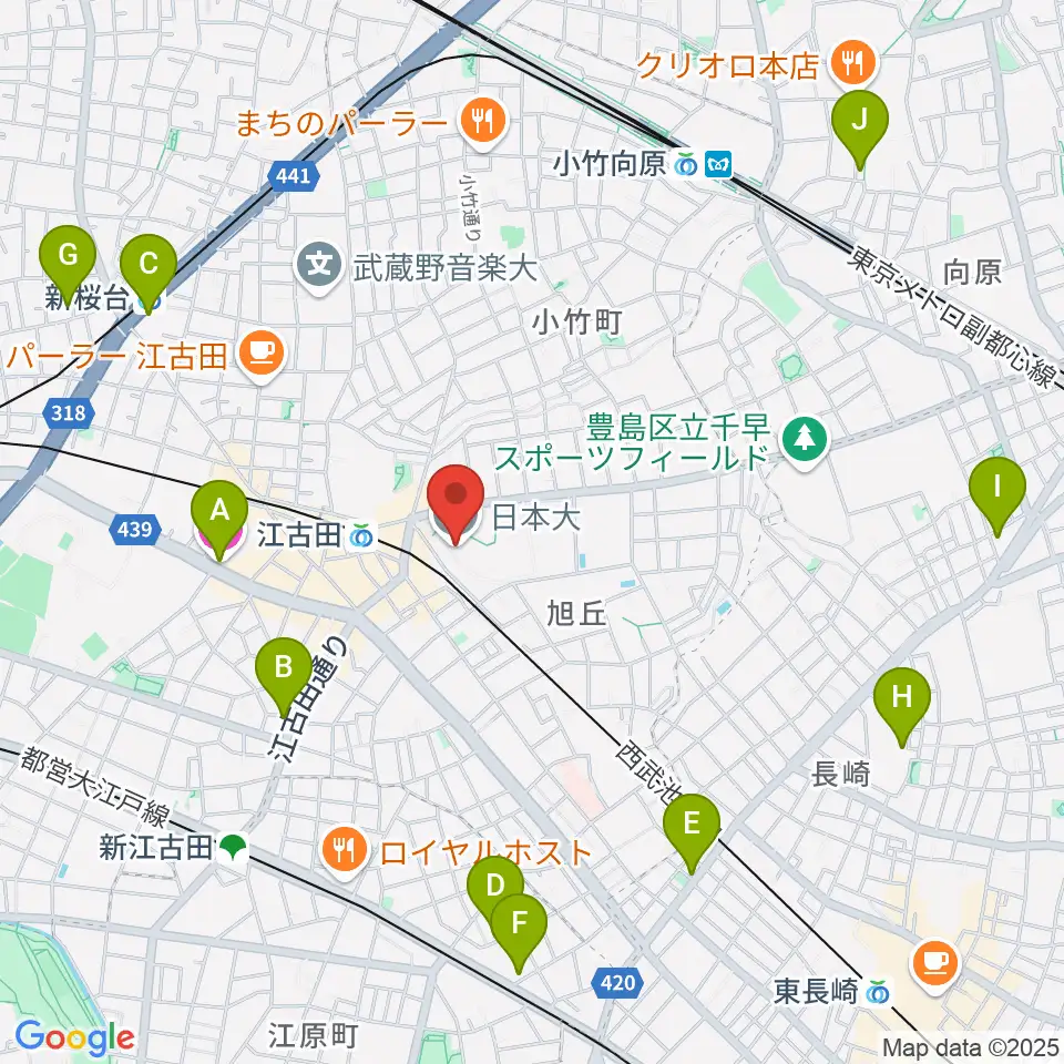 日本大学芸術学部 音楽学科周辺のホテル一覧地図