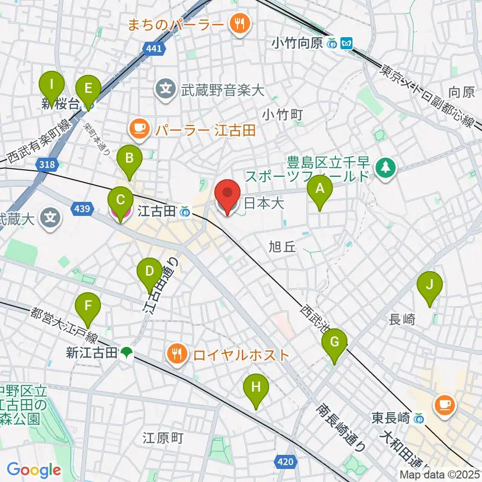 日本大学芸術学部 音楽学科周辺のホテル一覧地図