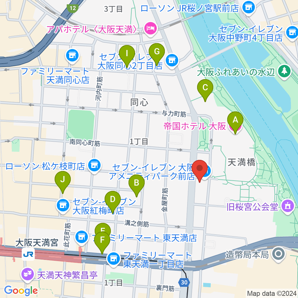 放送芸術学院専門学校周辺のホテル一覧地図