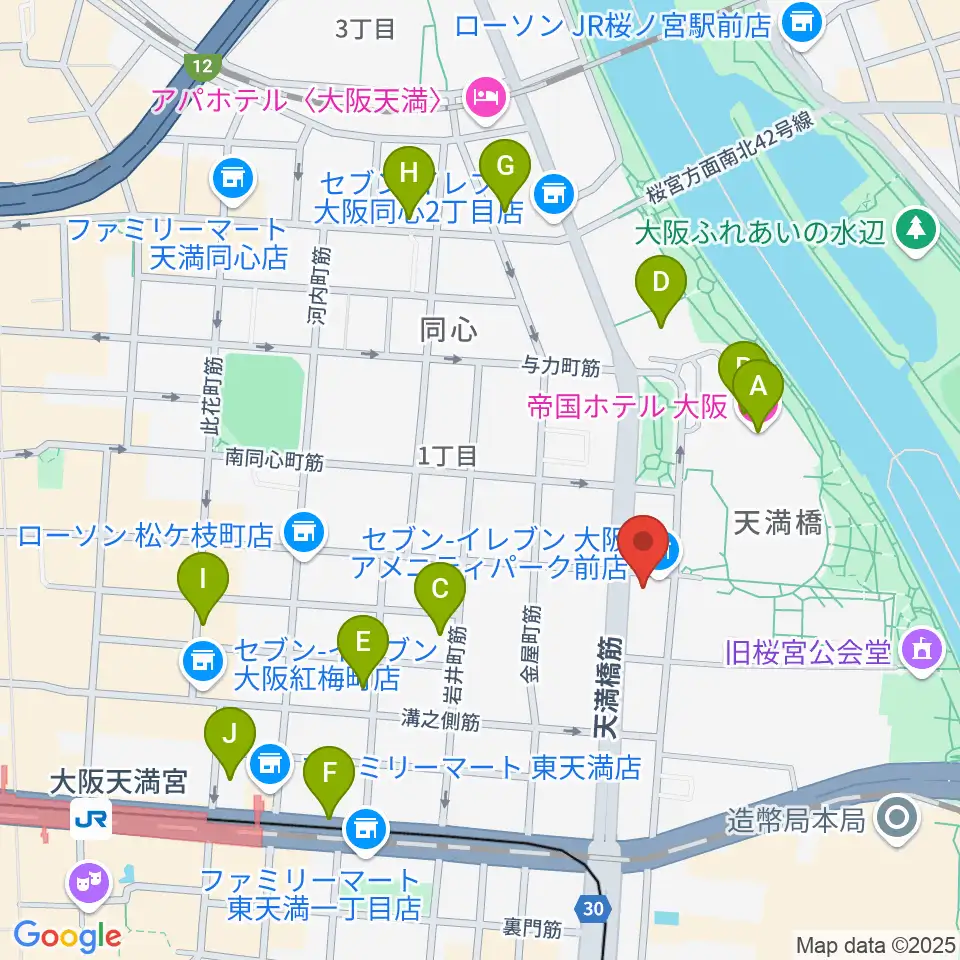 放送芸術学院専門学校周辺のホテル一覧地図