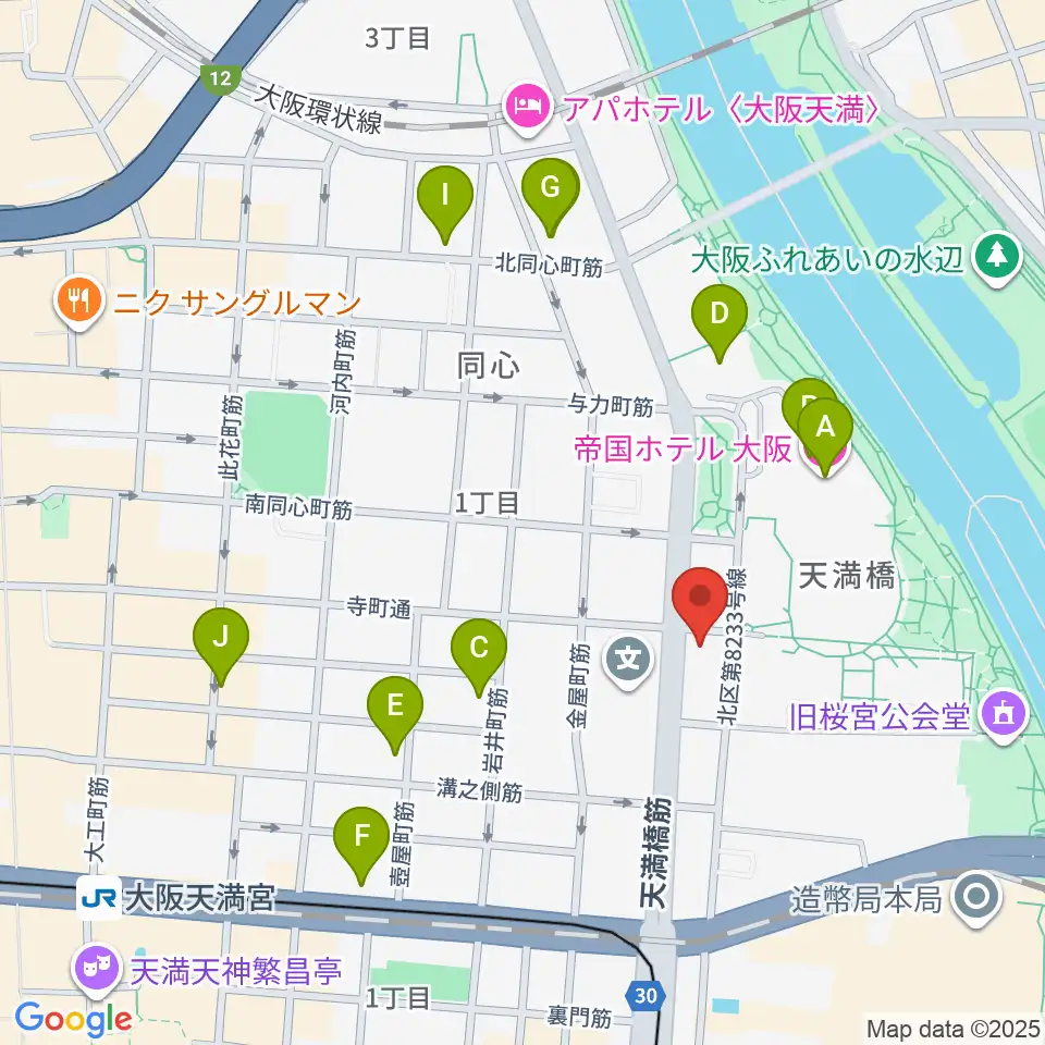 放送芸術学院専門学校周辺のホテル一覧地図