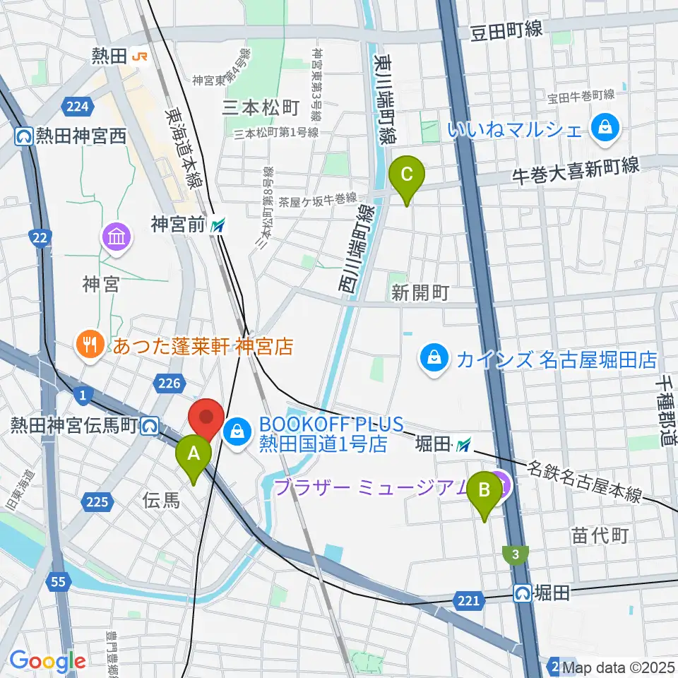 名古屋工学院専門学校周辺のホテル一覧地図