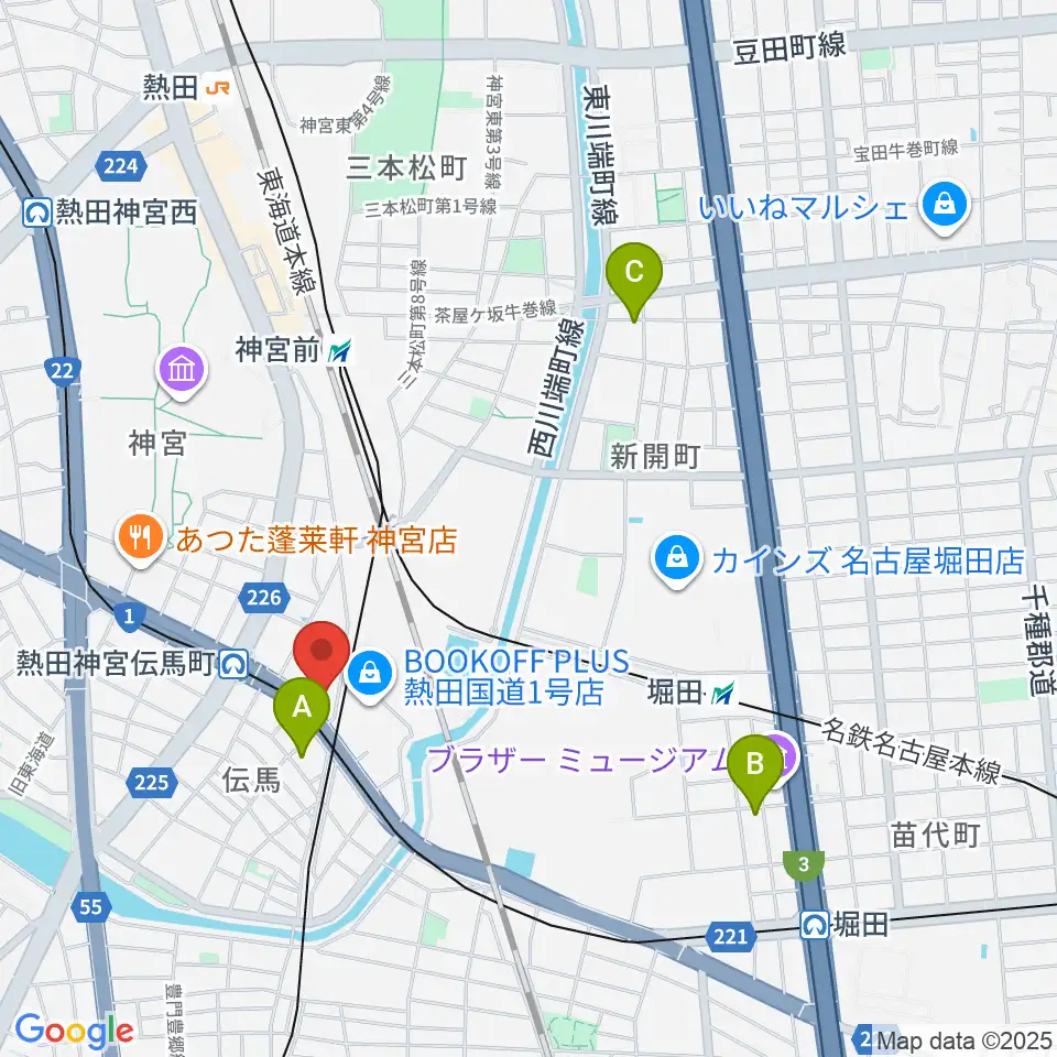 名古屋工学院専門学校周辺のホテル一覧地図