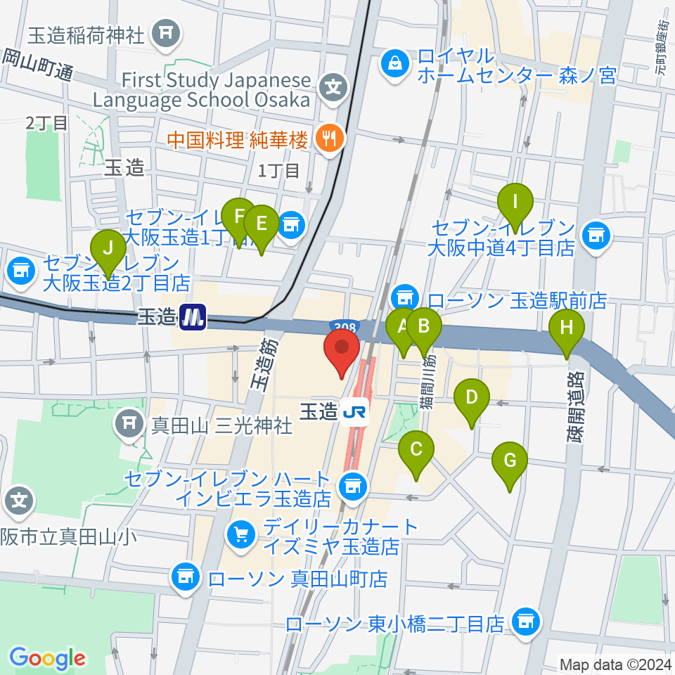 ESA音楽学院専門学校周辺のホテル一覧地図