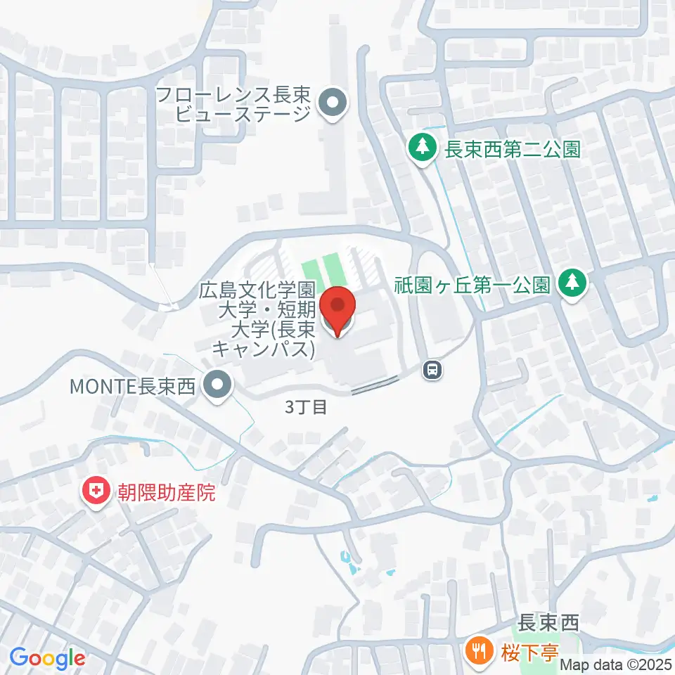 広島文化学園大学 音楽学科周辺のホテル一覧地図
