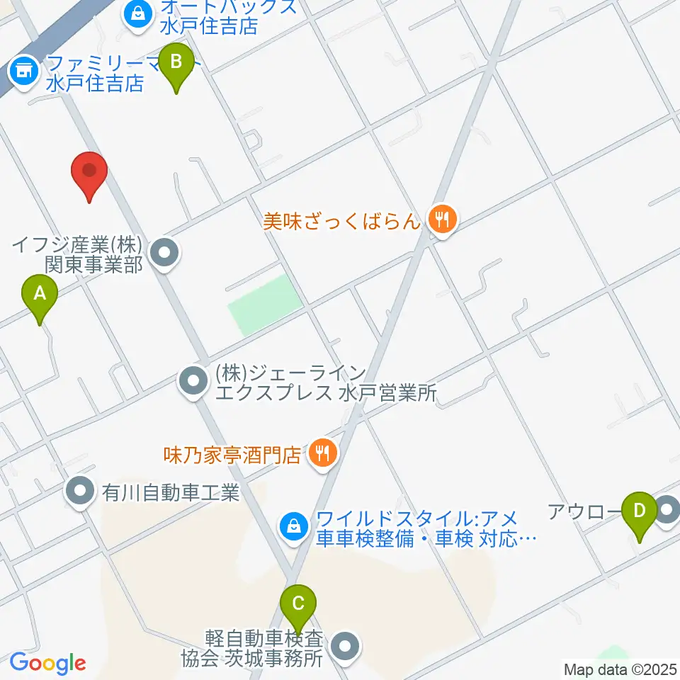 茨城音楽専門学校周辺のホテル一覧地図