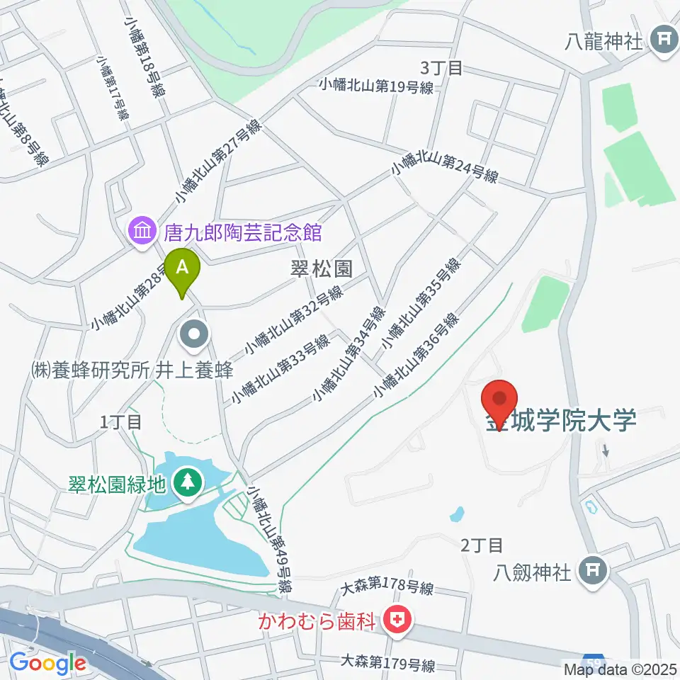 金城学院大学 文学部 音楽芸術学科周辺のホテル一覧地図
