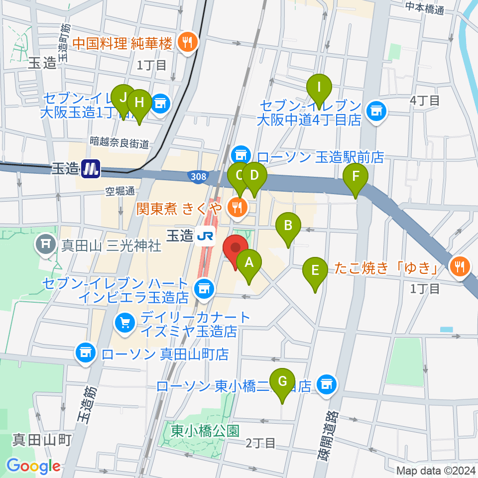 KMC音楽院周辺のホテル一覧地図