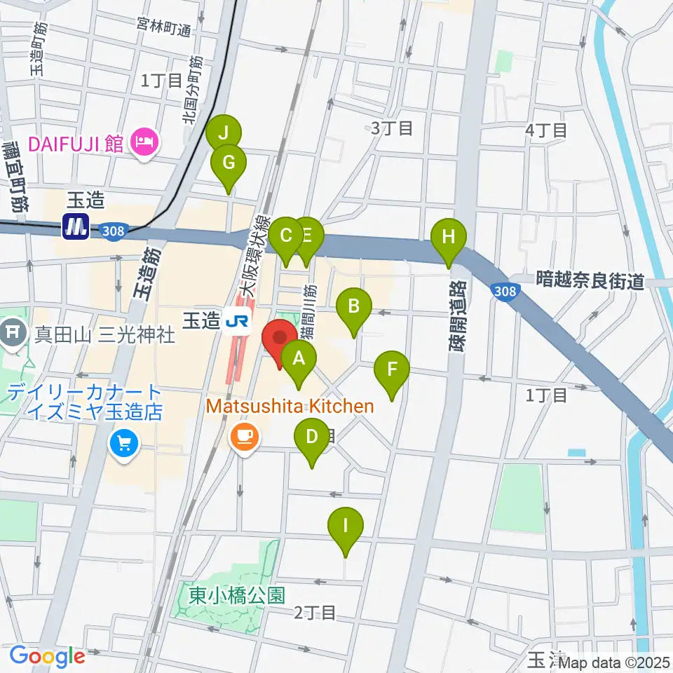 KMC音楽院周辺のホテル一覧地図