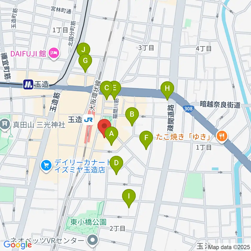 KMC音楽院周辺のホテル一覧地図