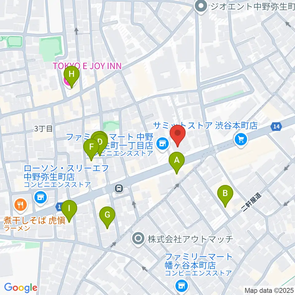 専門学校東京アナウンス学院周辺のホテル一覧地図