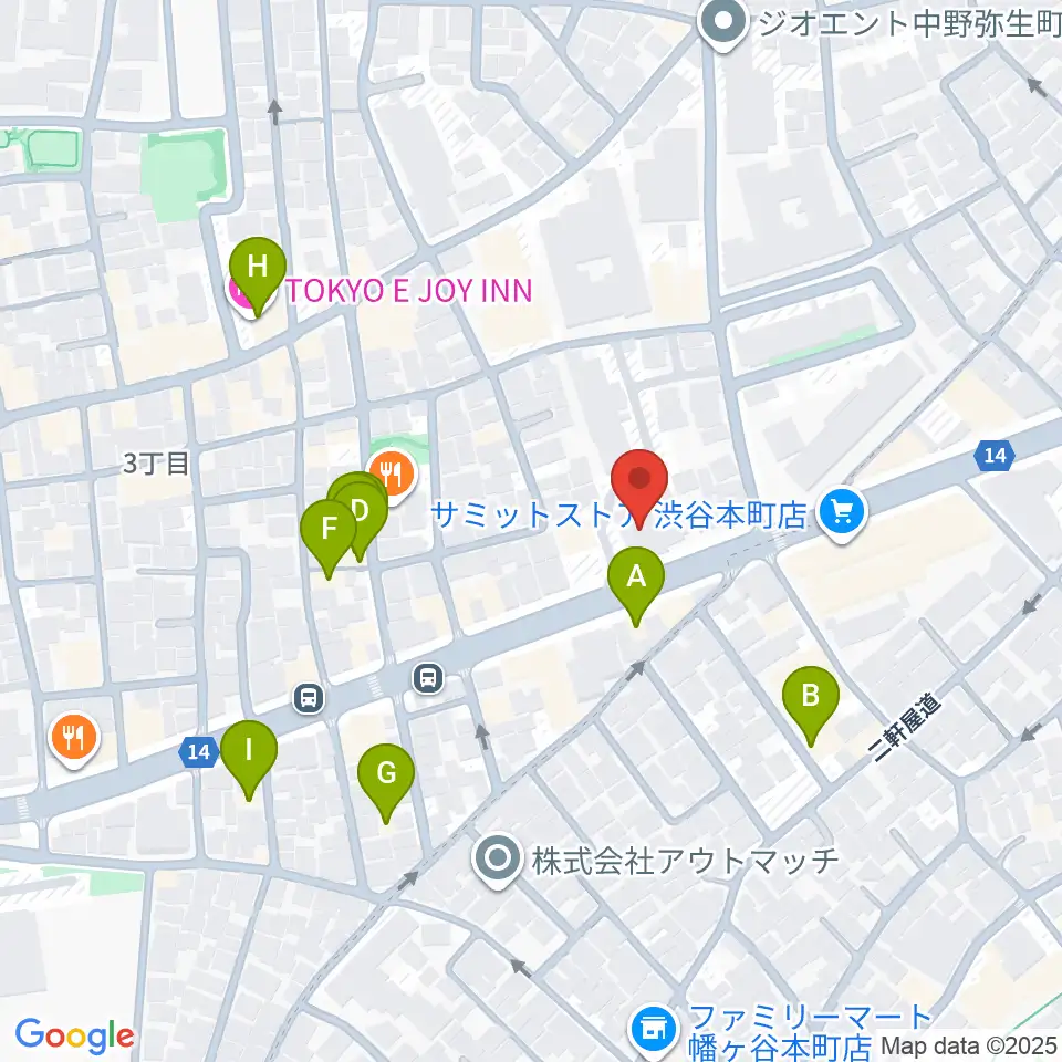 専門学校東京アナウンス学院周辺のホテル一覧地図