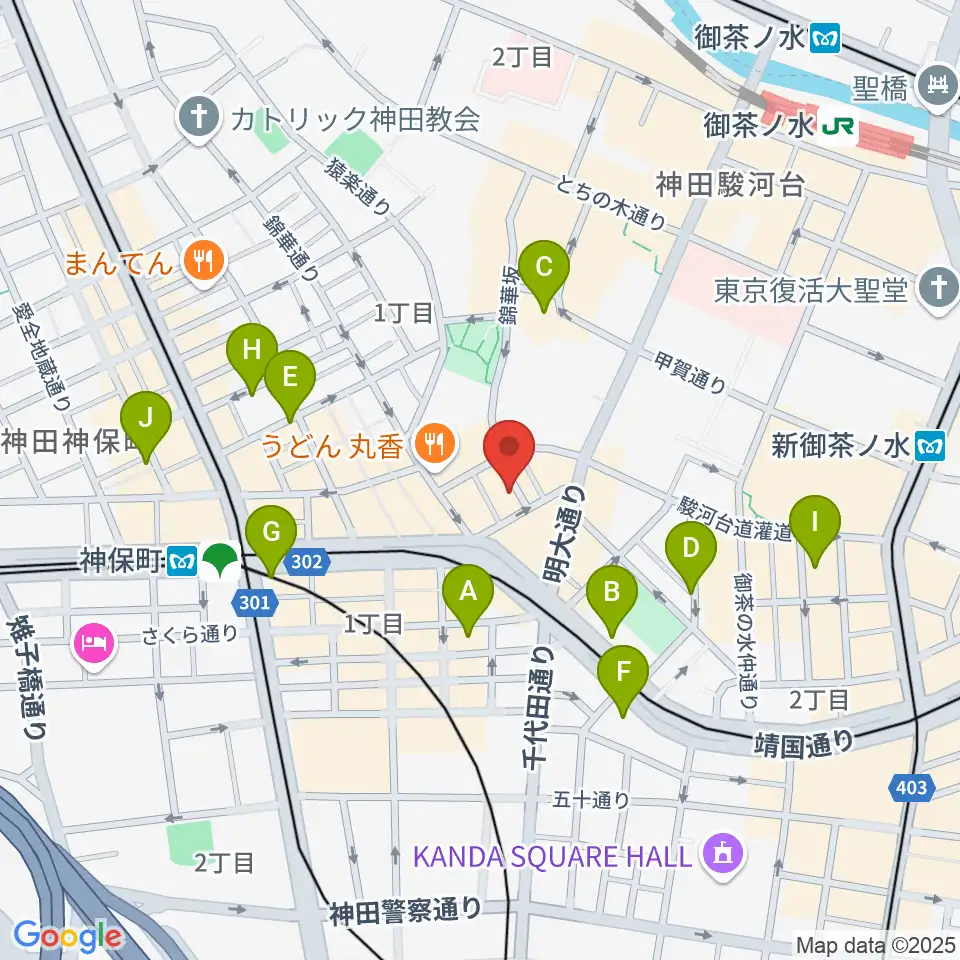 音楽教室ポレット周辺のホテル一覧地図