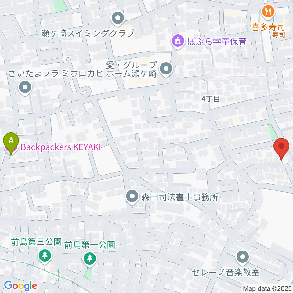 ジャズピアノ教室Side by Side周辺のホテル一覧地図