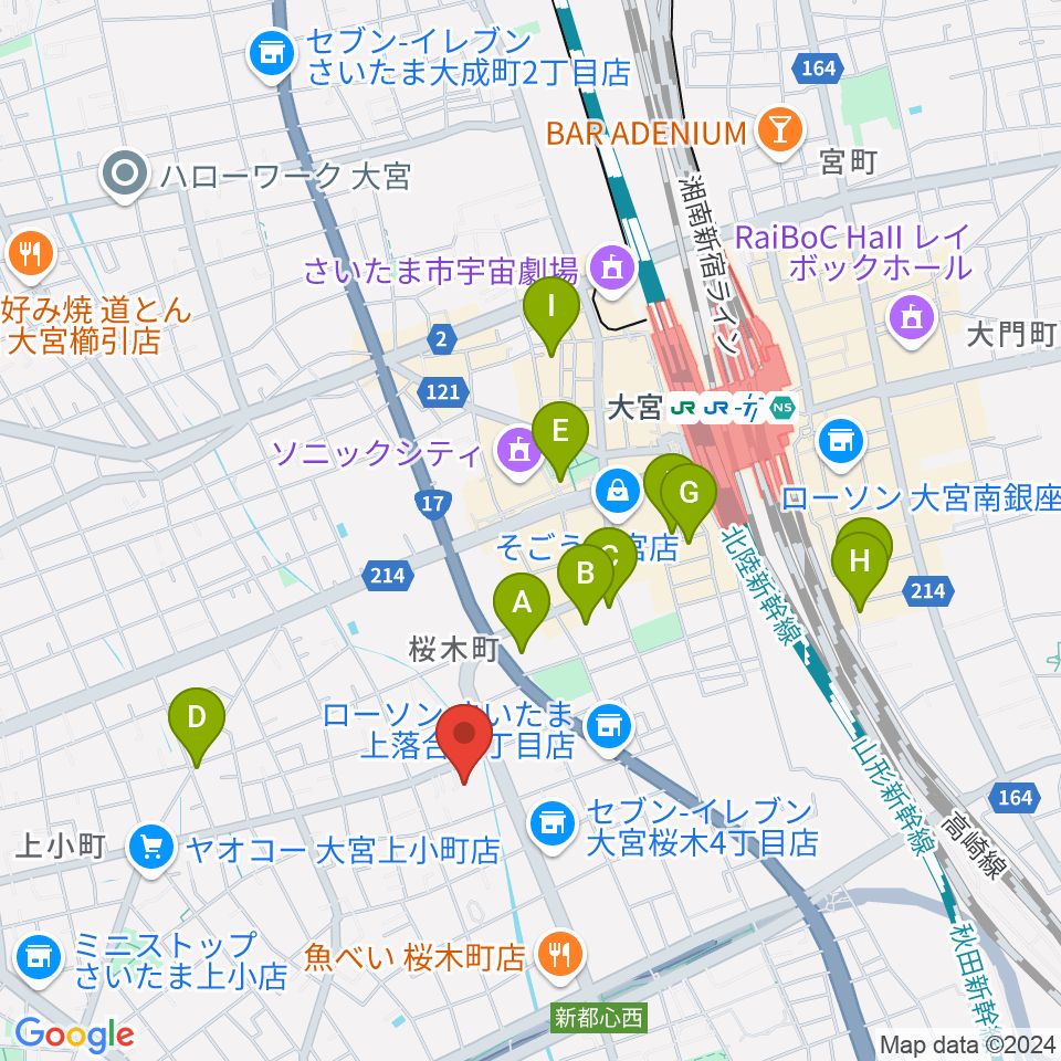 モーゼ音楽スクール周辺のホテル一覧地図