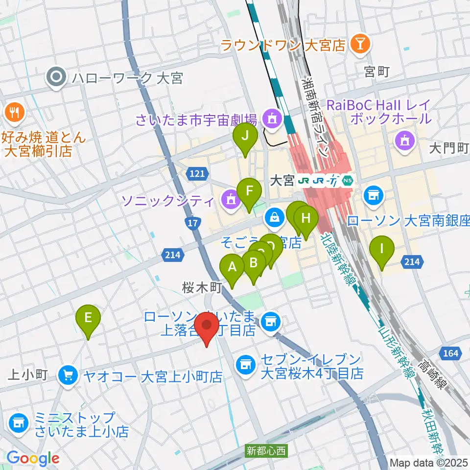 モーゼ音楽スクール周辺のホテル一覧地図