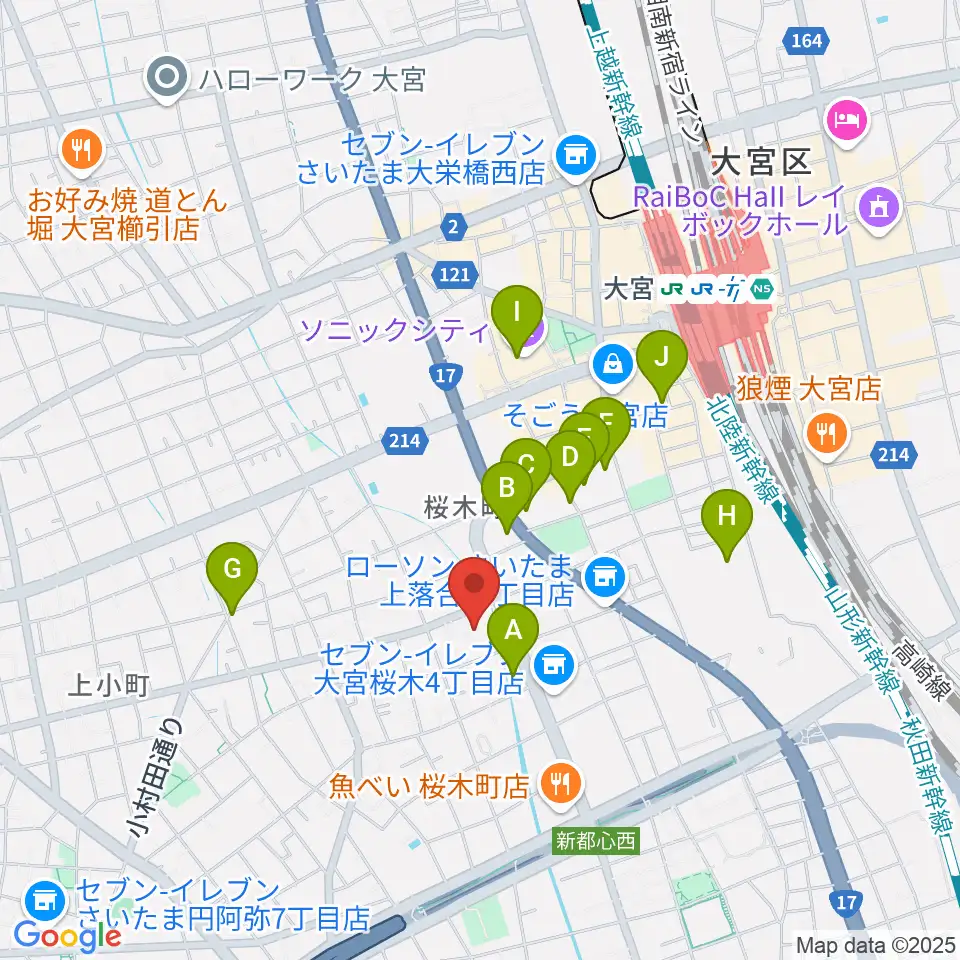 モーゼ音楽スクール周辺のホテル一覧地図