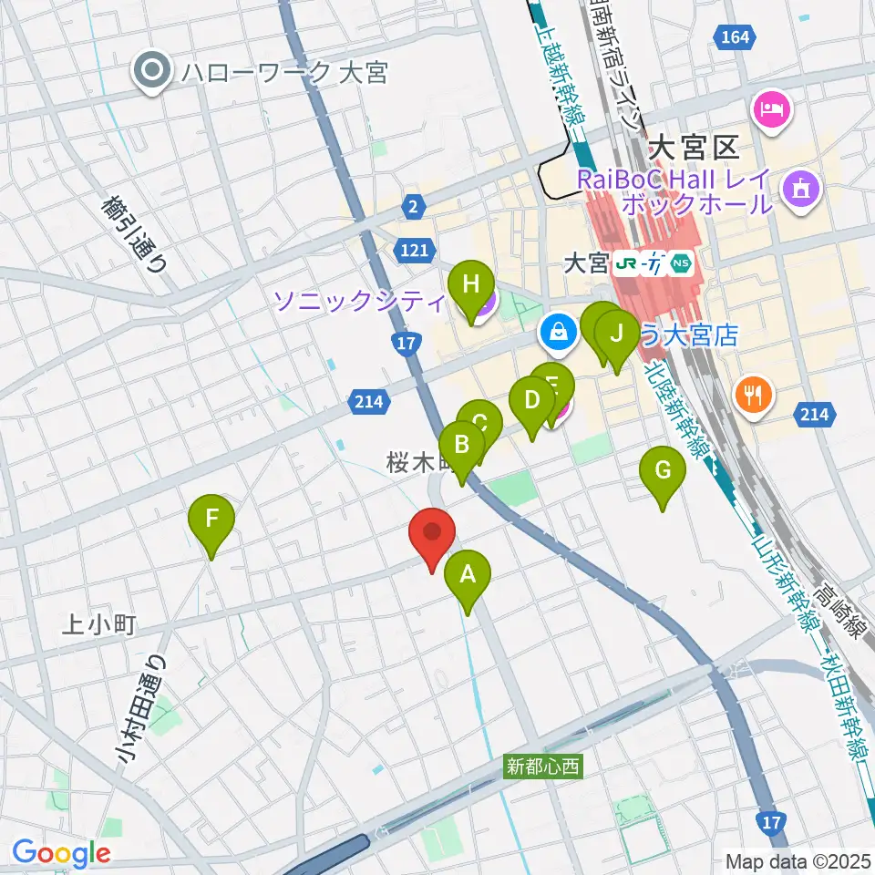 モーゼ音楽スクール周辺のホテル一覧地図